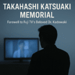 Tribute image for Takahashi Katsuaki, Fuji TV actor known for Dr. Kadowaki role, who passed away at 59